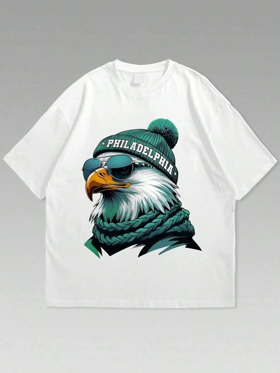 رجل ملابس الرجال تي شيرت الجرافيك تيز رجالي الهدايا مصممة مع فيلادلفيا النسر هذا عادية المحملة تنفس harajuku عطلة