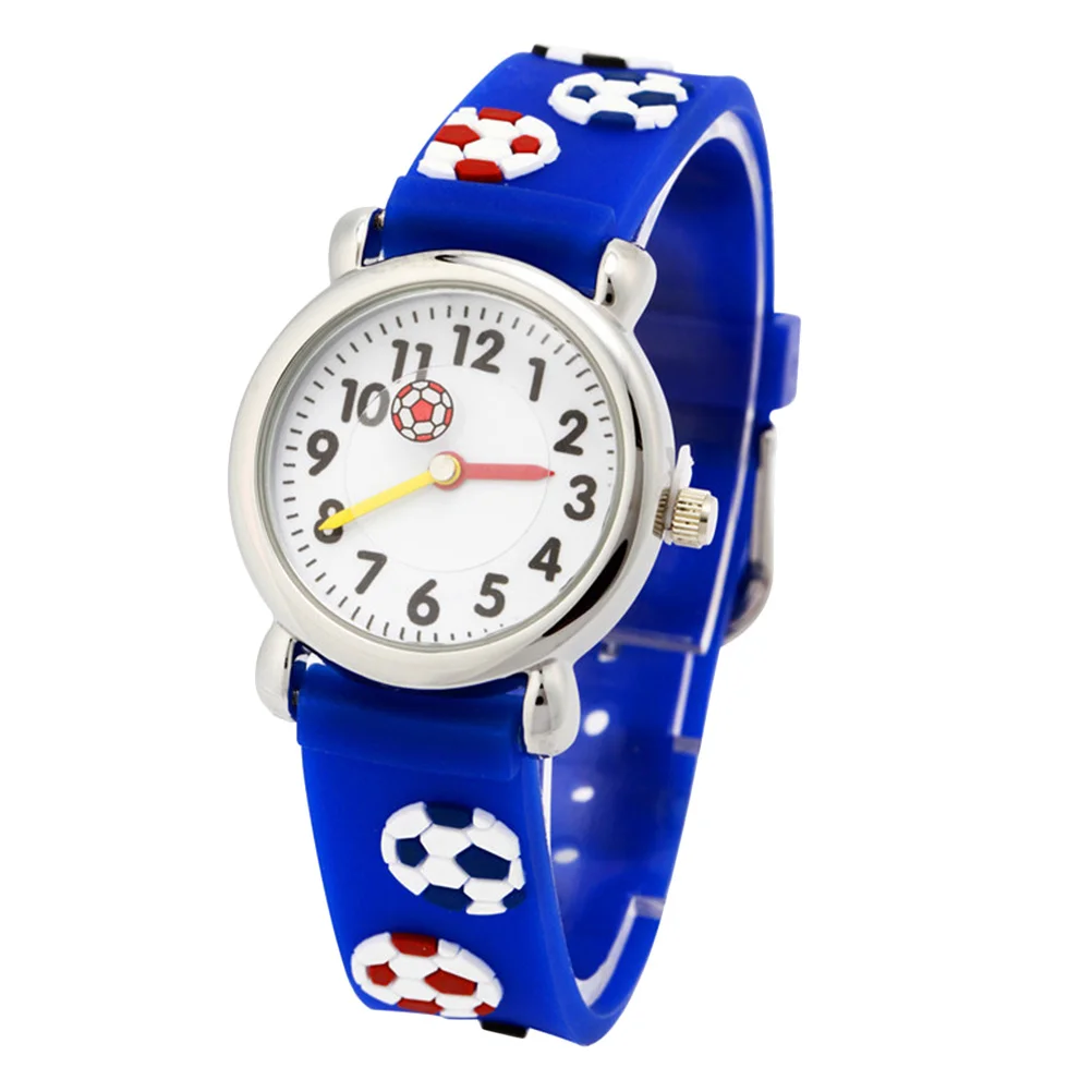 1 個の時計漫画サッカーデザイン防水小型クォーツ腕時計で快適な着用感