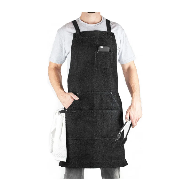 Factory Carpenter Electrician Barbecue Custom  Worker Clothes Denim Canvas Apron Floral House Cleaning Tools Hairdresser's Apron