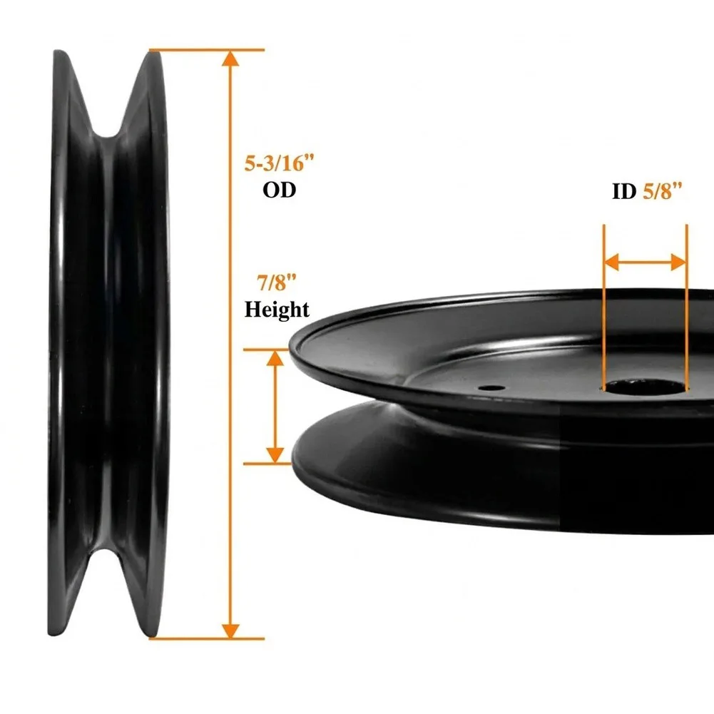 Spindle Axle for Poulan and For Craftsman Lawn Mower Models Diameter 5 3/16 Inch Black Two Piece Set with Belt