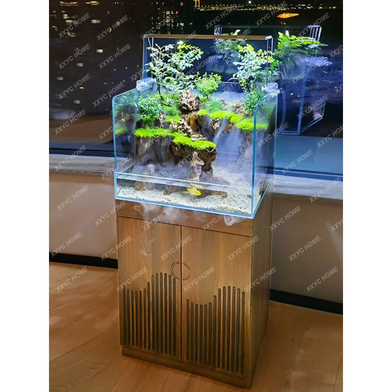 

Fish Tank Micro Landscape Intelligent Living Room Bottom Filter Large Tropical Rainforest Tank Landscape aquarium decoration