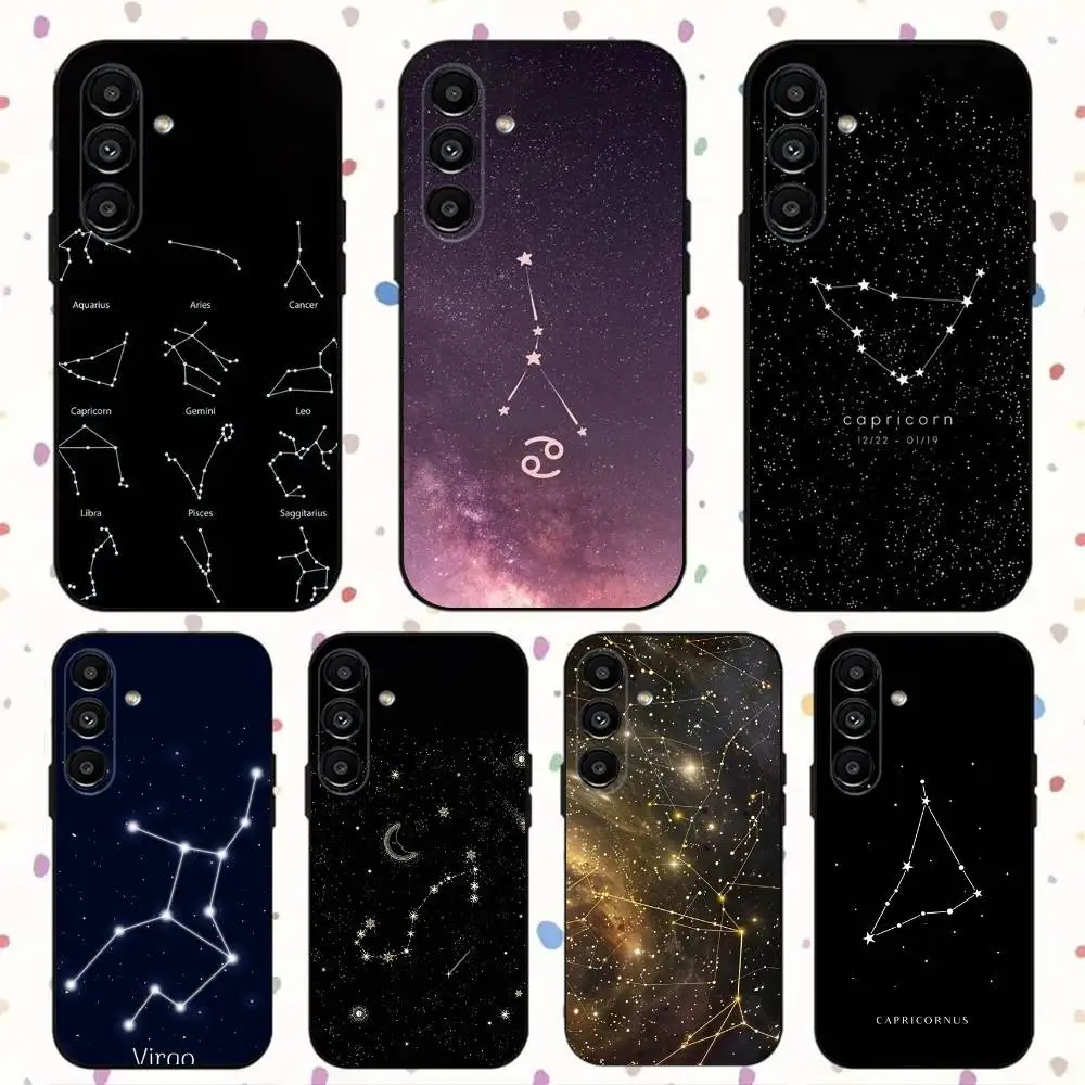 

Art Twelve Constellations Phone Case For Samsung S24,S21,S22,S23,S30,Ultra,S20,Plus,Fe,Lite,Note,10,9,5G Black Soft Cover