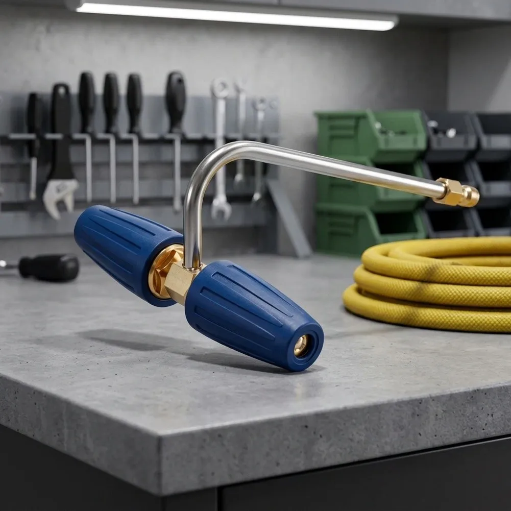 Dual Turbo Rotary Gutter Cleaner Attachment for Pressure Washer Compatible with Extension and Telescoping Wands