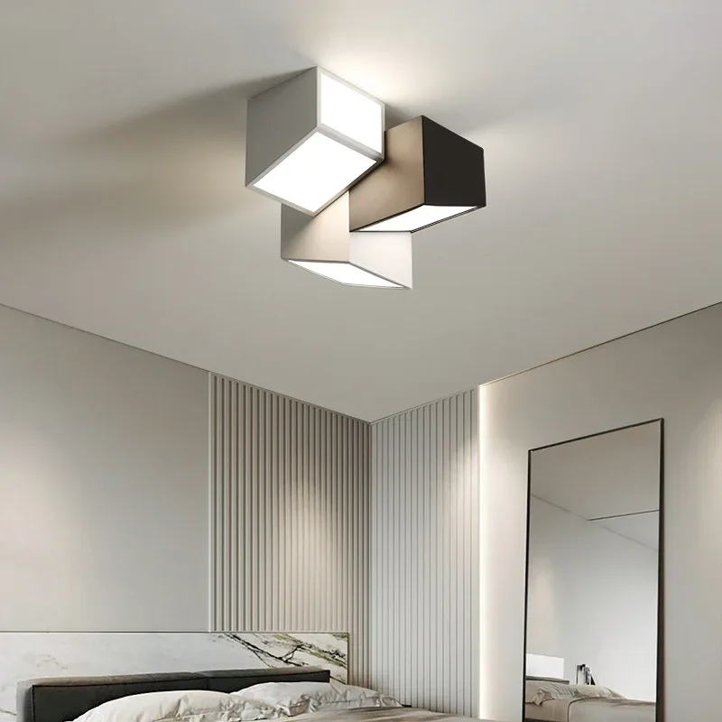 Moderna lampada da soffitto a LED per soggiorno sala da pranzo corridoio camera da letto triangolo ultrasottile plafoniera decorazioni per la casa apparecchio di illuminazione per interni