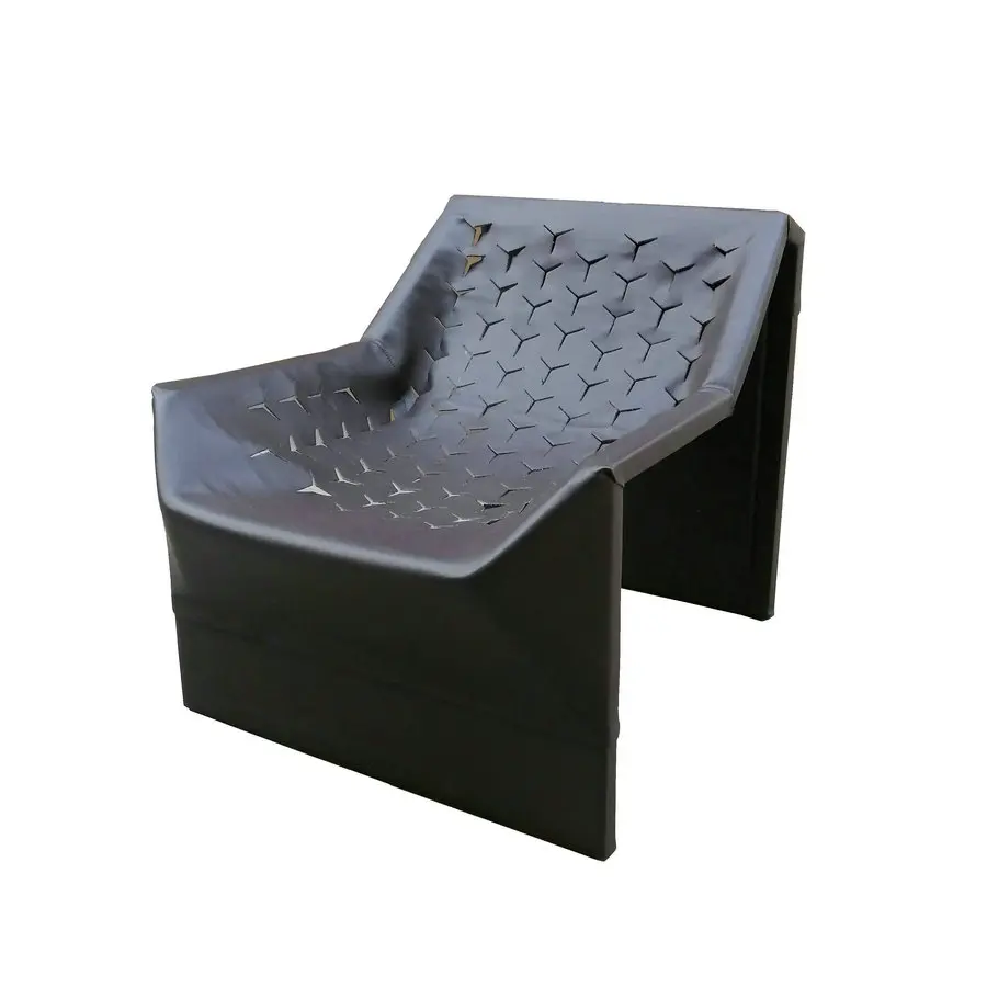 

⌁l Italia Luxury Black Saddle Leather Lounge Arm Chair Mcm Furniture Designer Living Room Metal Accent Armchair for Villa