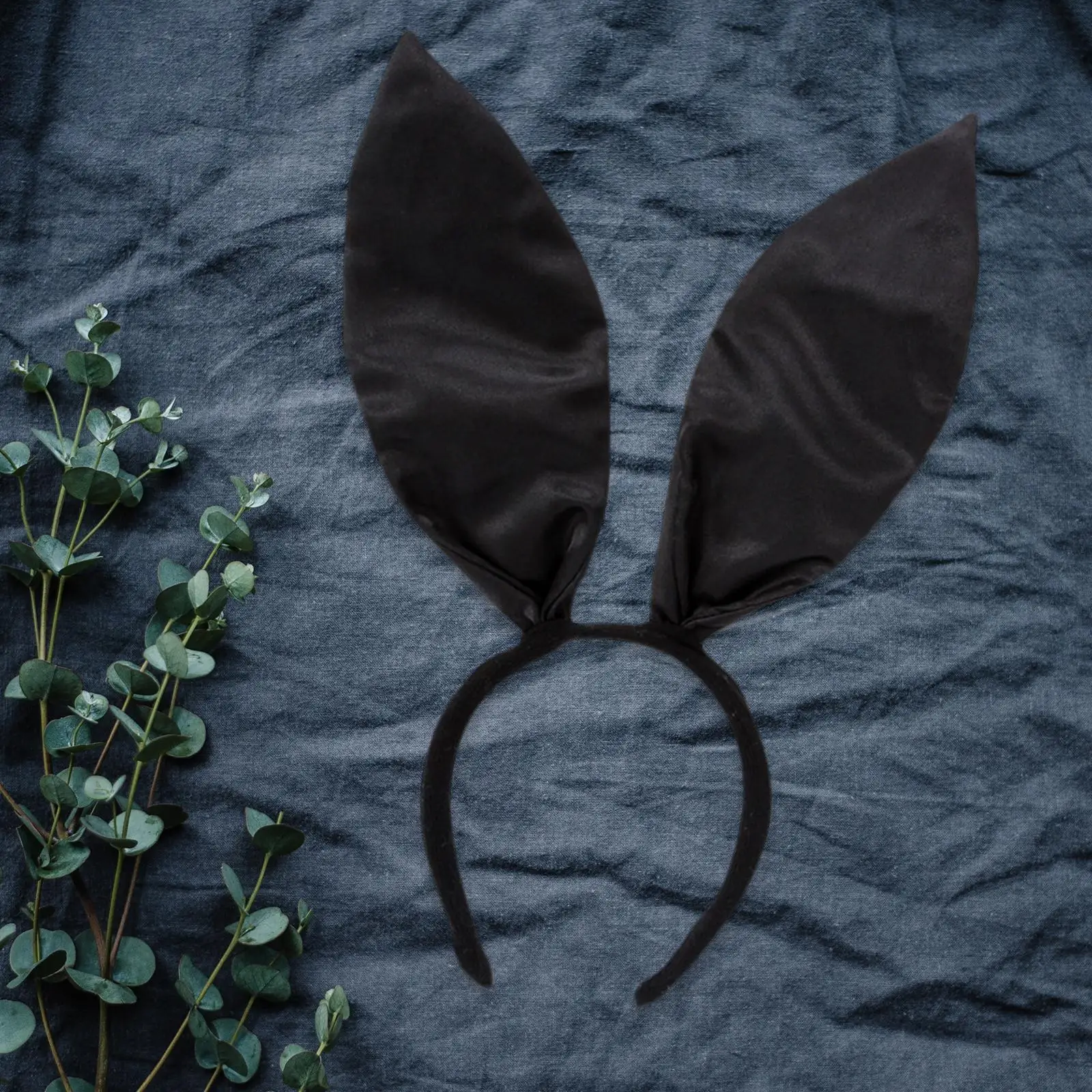Black Bunny Ears Headband Large Ears Headband Hair Band for Masquerade