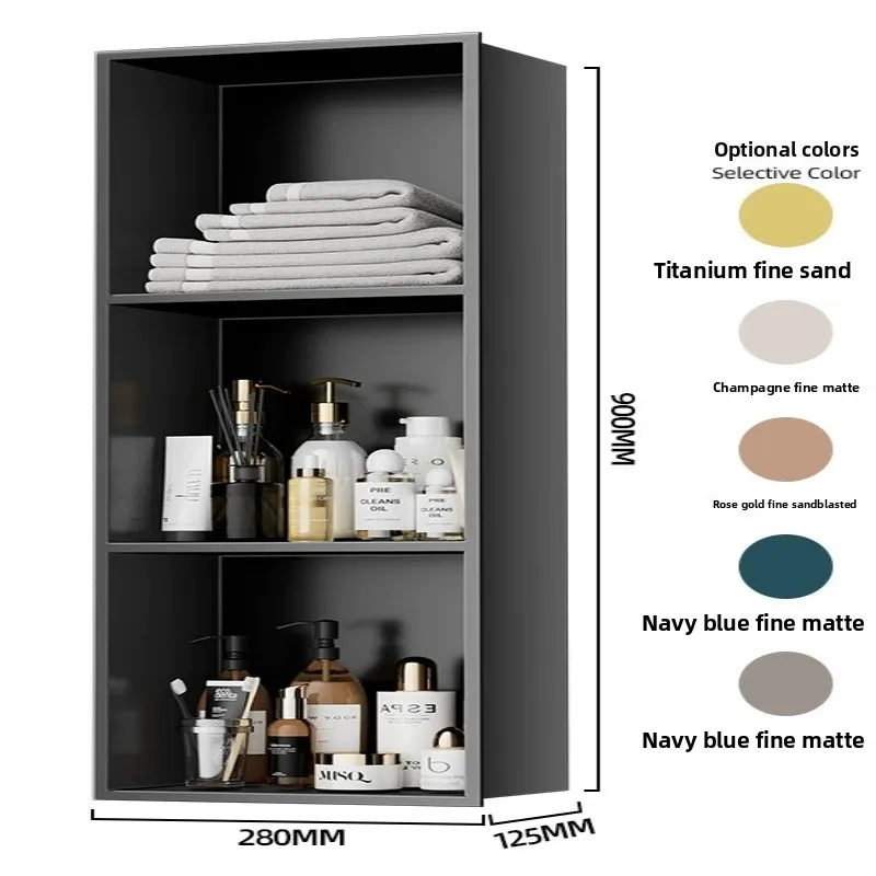 

304 Stainless Steel Recessed Niche Cabinet Bathroom Wall Storage Unit Metal Shelf Thick Paint Scratch Corrosion Resistant Adhere