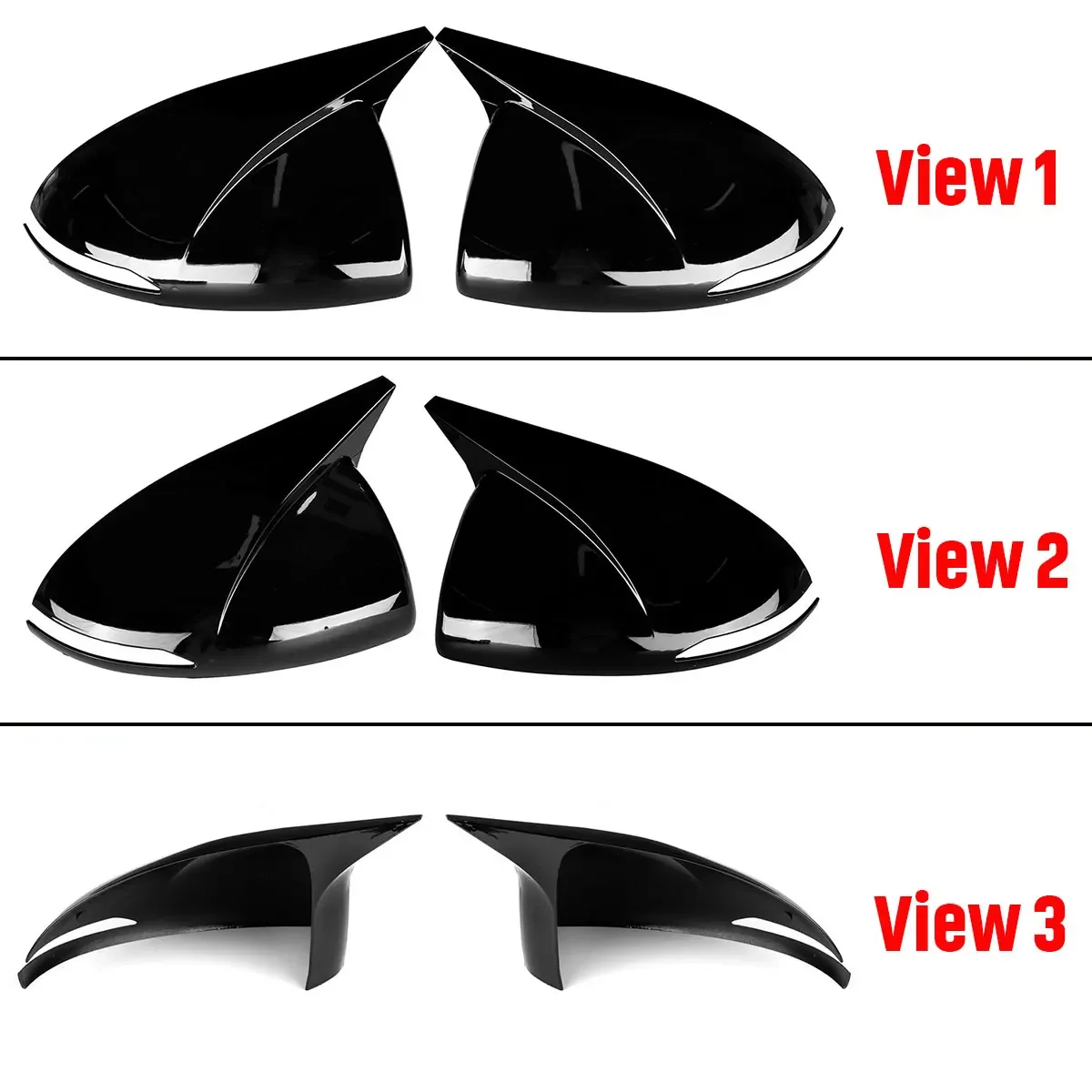 Pair Car Rearview Mirror Cover Cap For Hyundai Sonata DN8 2020 2021 2022 Side Door Mirror Shell Case Add-on Miror Cap Cover