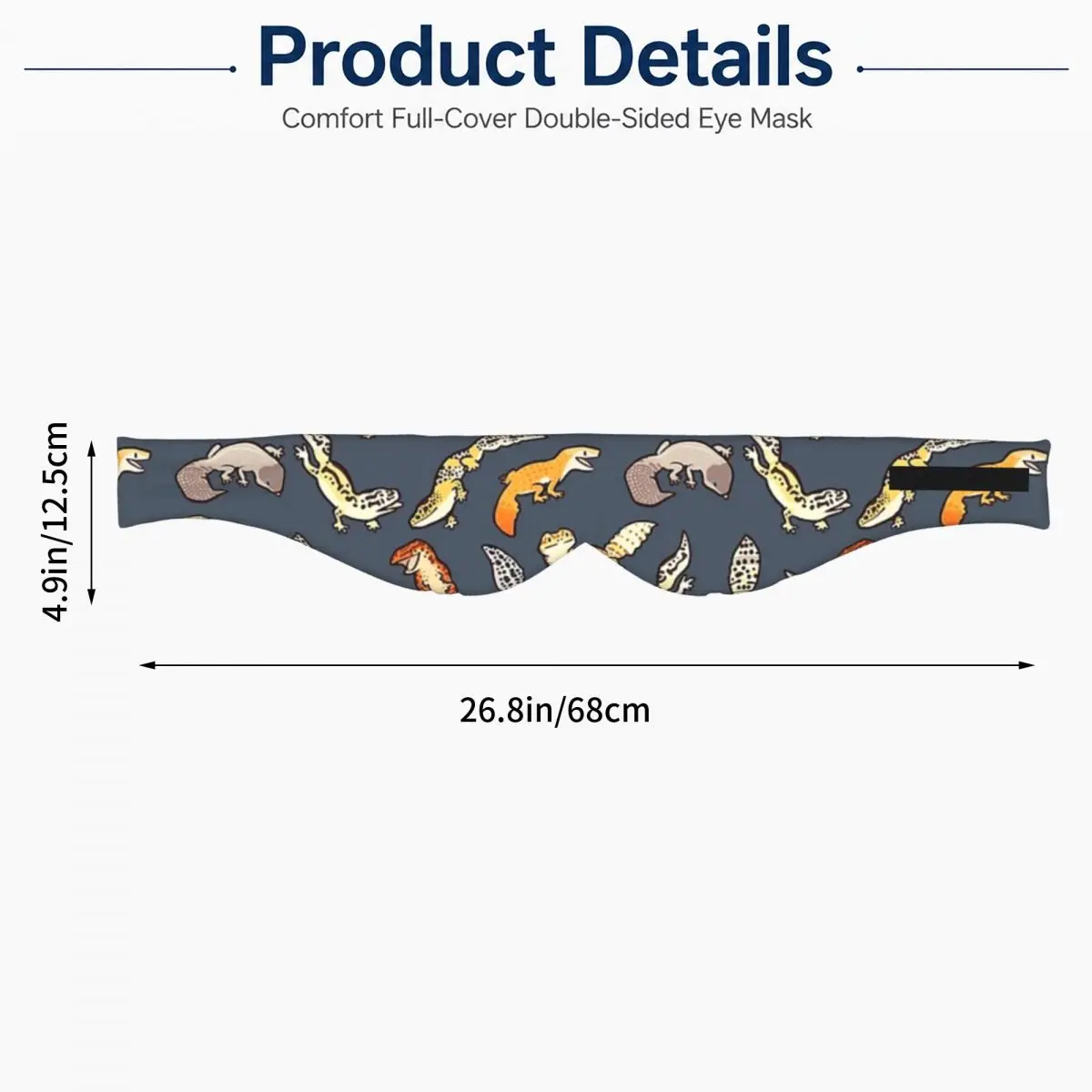 Chub Geckos In Dark Grey sleep eye mask Light Blocking Portable Eye Cover for Girls Boys Home Sleeping Party Eyeshade eyepatch view 2