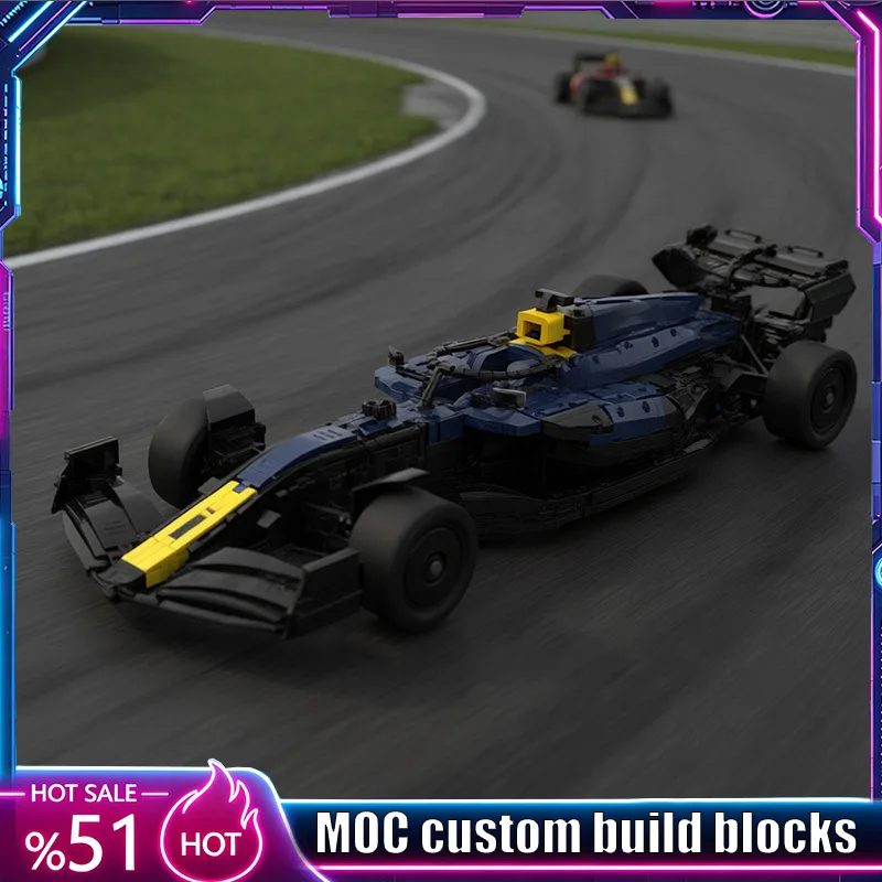 3418PCS Open Wheel Racing Vehicle Model 1:8 Scale MOC Custom Puzzle Architecture Assembly Building Blocks Toy Collectible Gifts