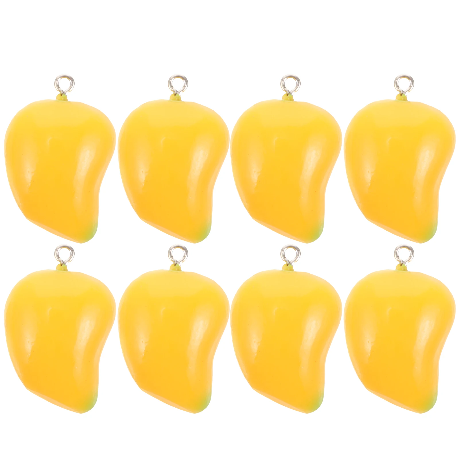 

10 Pcs Simulated Mango Charms Resin Metal Lightweight DIY Necklace Pendant Keychain Fruit Jewelry Crafts Accessories Decor