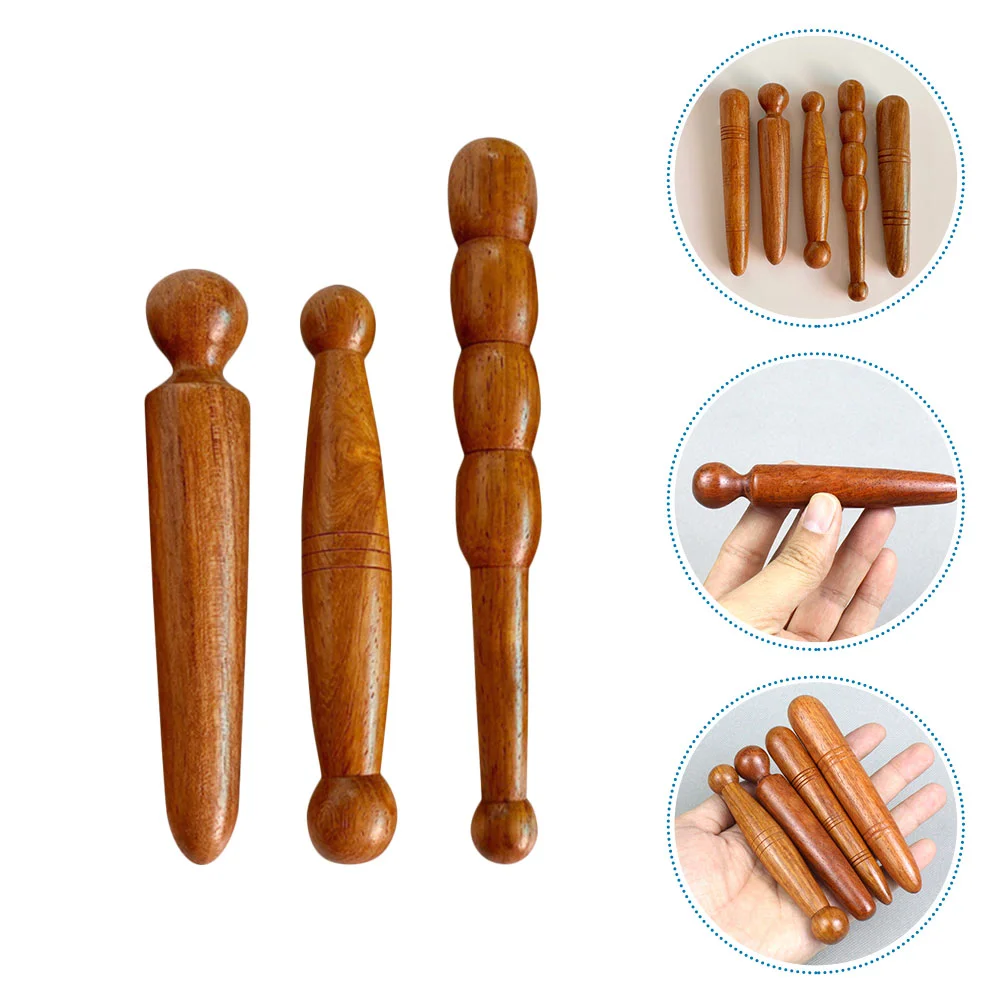 

3 Pcs Foot Massage Stick Wooden Tool Massager Sticks Fragrant Tools Reflexology