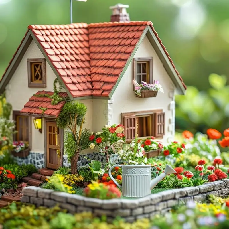 Miniature Watering Pot Alloy Watering Can Decoration Realistic Landscape Decor Toy House Desktop Ornament for Home Decoration