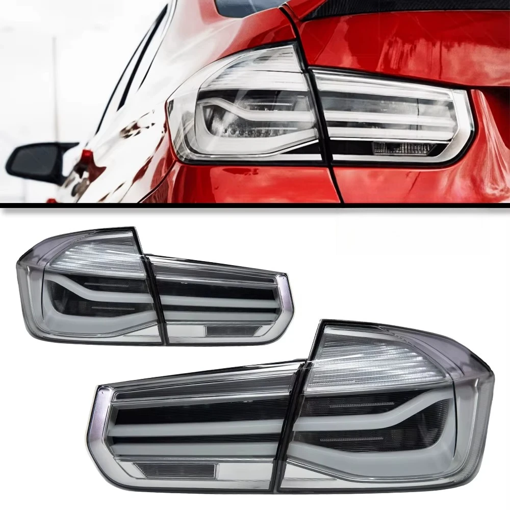 2 Stück CG DRL LED-Rückleuchten-Set für BMW 3er F30 F35 2012-2019, dynamischer Blinker, Plug-and-Play-Autozubehör