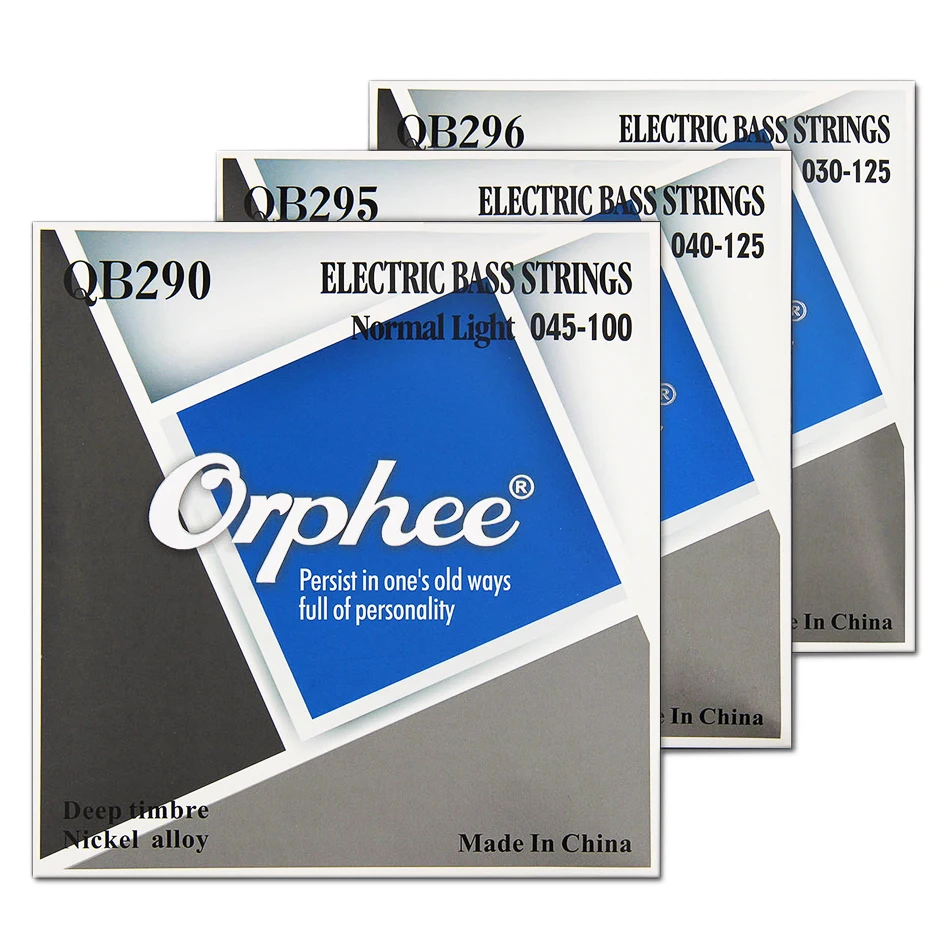 Orphee-Nano Coated Bass Guitar Strings, luz normal, liga de níquel, núcleo hexagonal, instrumentos, peças de baixo elétrico, acessórios