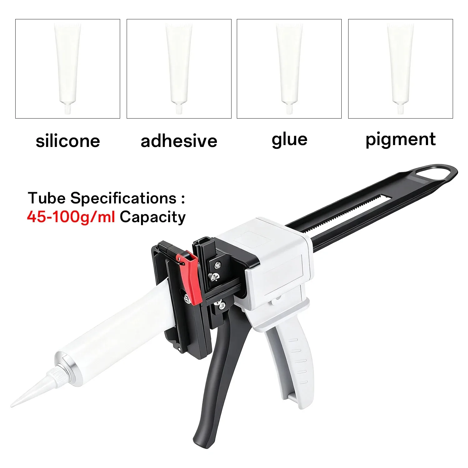 Heavy Duty Manual Silicone Sealant Gun Glue Extruder for 704 Toothpaste Glue Aluminum Tube Sealant Applicator Auto Repair Tool