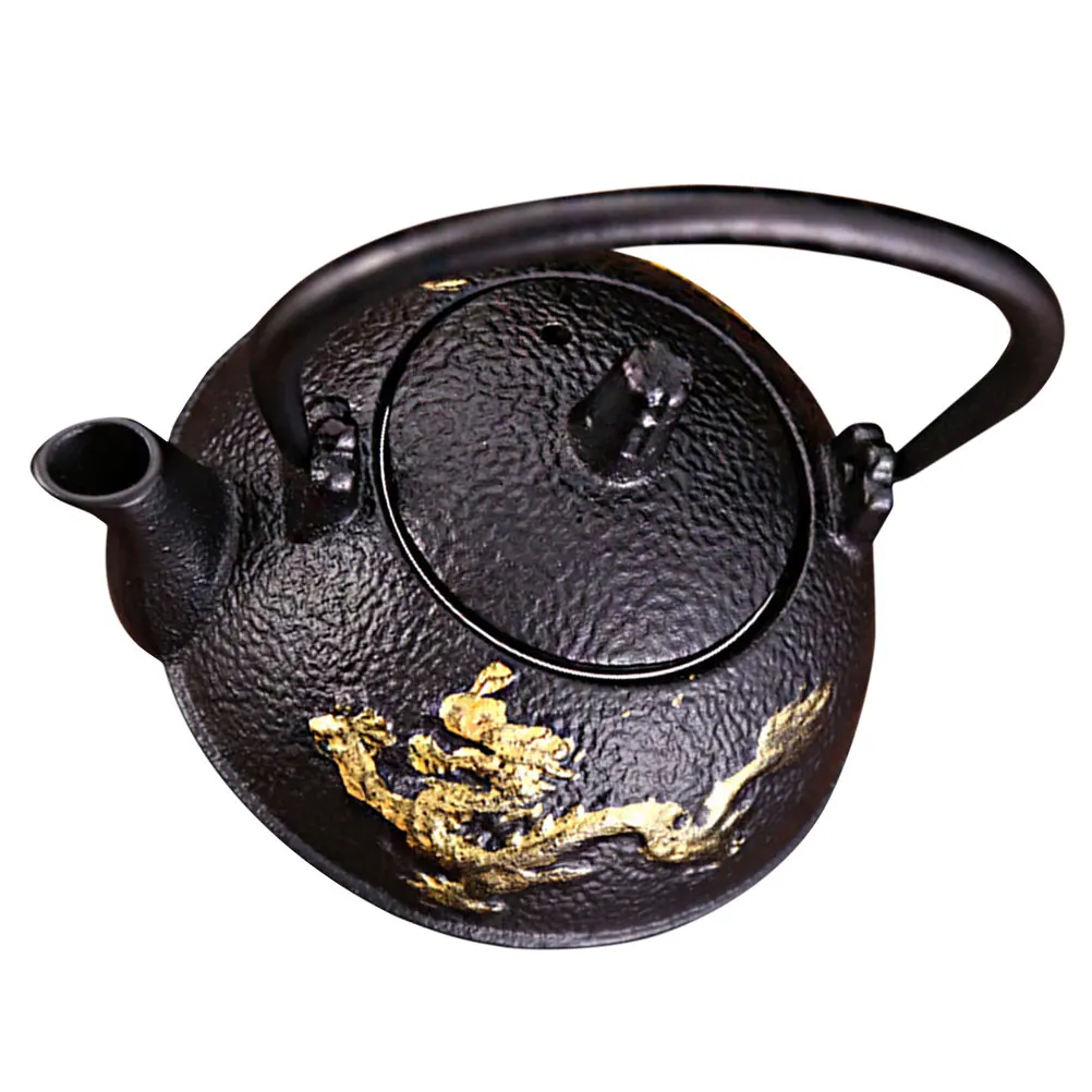 

Iron Teapot Cast Retro Small Japanese Kettle Sturdy Infuser Filter Tea Leaves Family Use Thermal Insulation Easy Clean