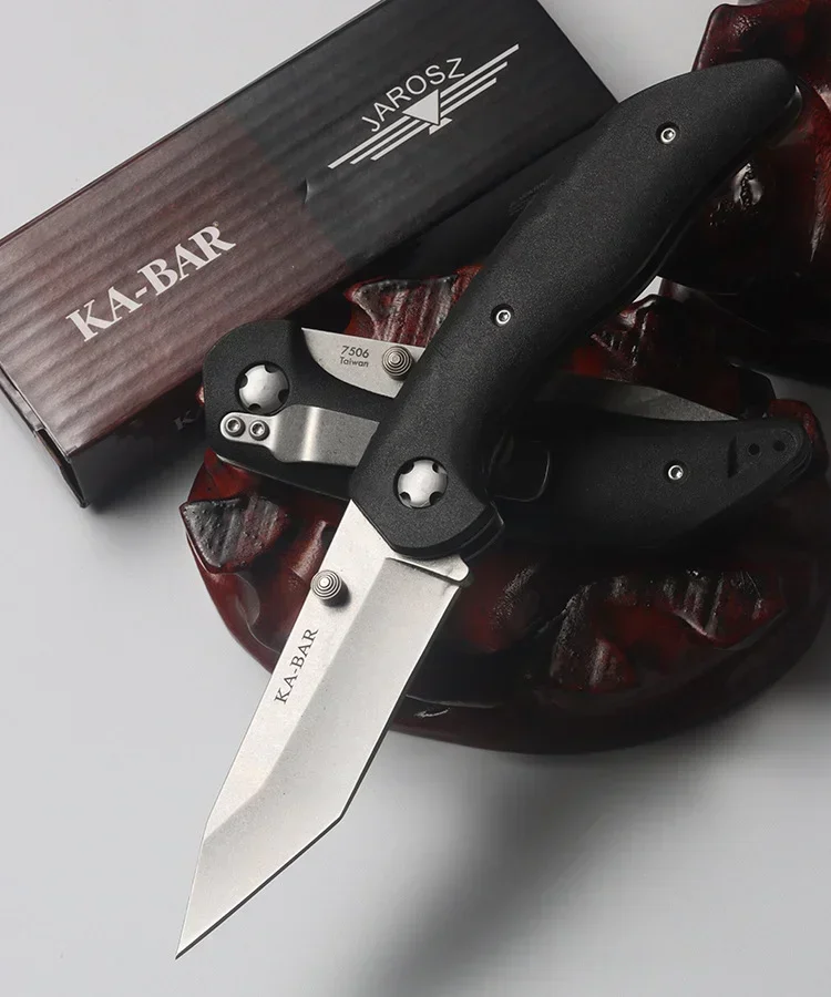 

KA-BAR 7506 Папка Jarosz Карманный складной нож Танто Лезвие Черные ручки GFN Портативные тактические ножи EDC Инструменты для выживания на открытом воздухе