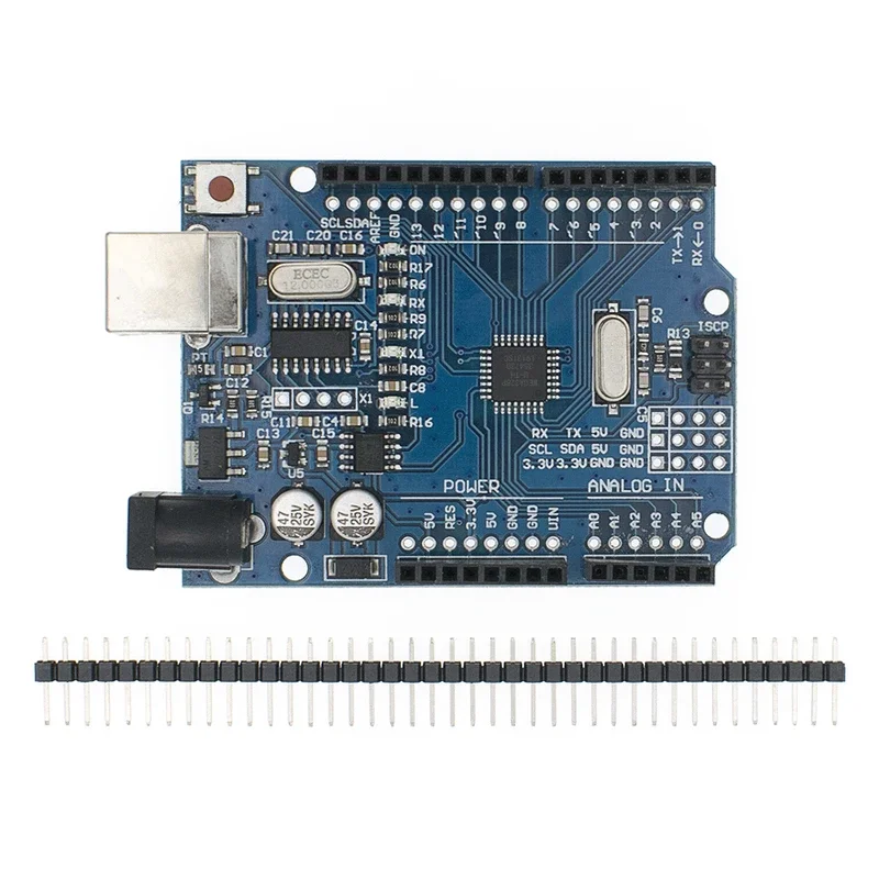 Placa de desarrollo para UNO R3 CH340G MEGA328P Chip SMD 16Mhz para Arduino UNO R3 CABLE USB ATEGA328P un juego