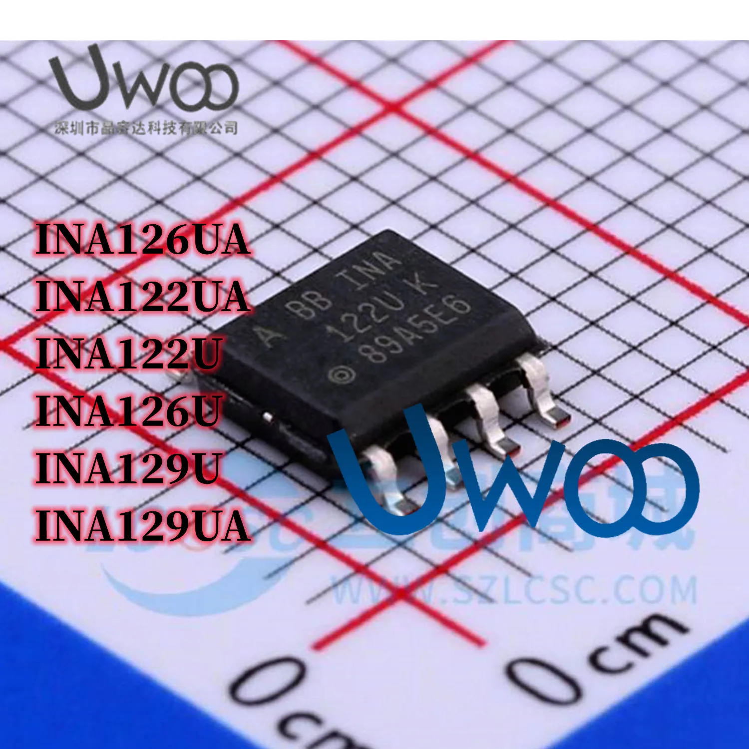 1PCS INA122U INA122UA INA126U INA126UA INA129U INA129UA SOP8 Micropower Meter Amplifier Original Chip