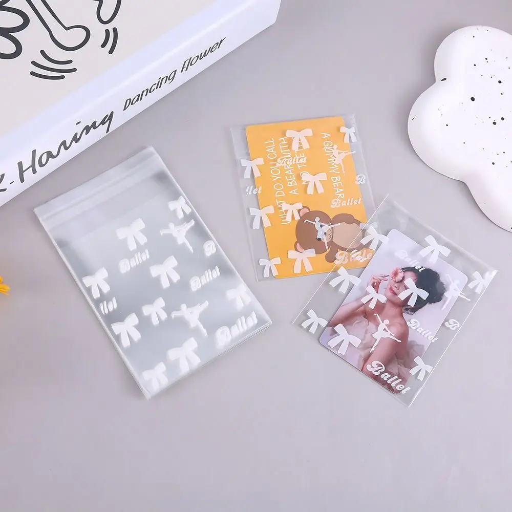 50pcs New Sweet Idol Card Sleeves Cartoon Self-Sealing Card Cover Photo Postcards Top Load Films Photocard Star Card Packing