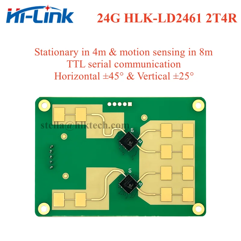 Original New 24G HLK-LD2461 HLK-LD2450 2T4R 1T2R MM wave High performance Human Perception Trajectory Tracking radar module body