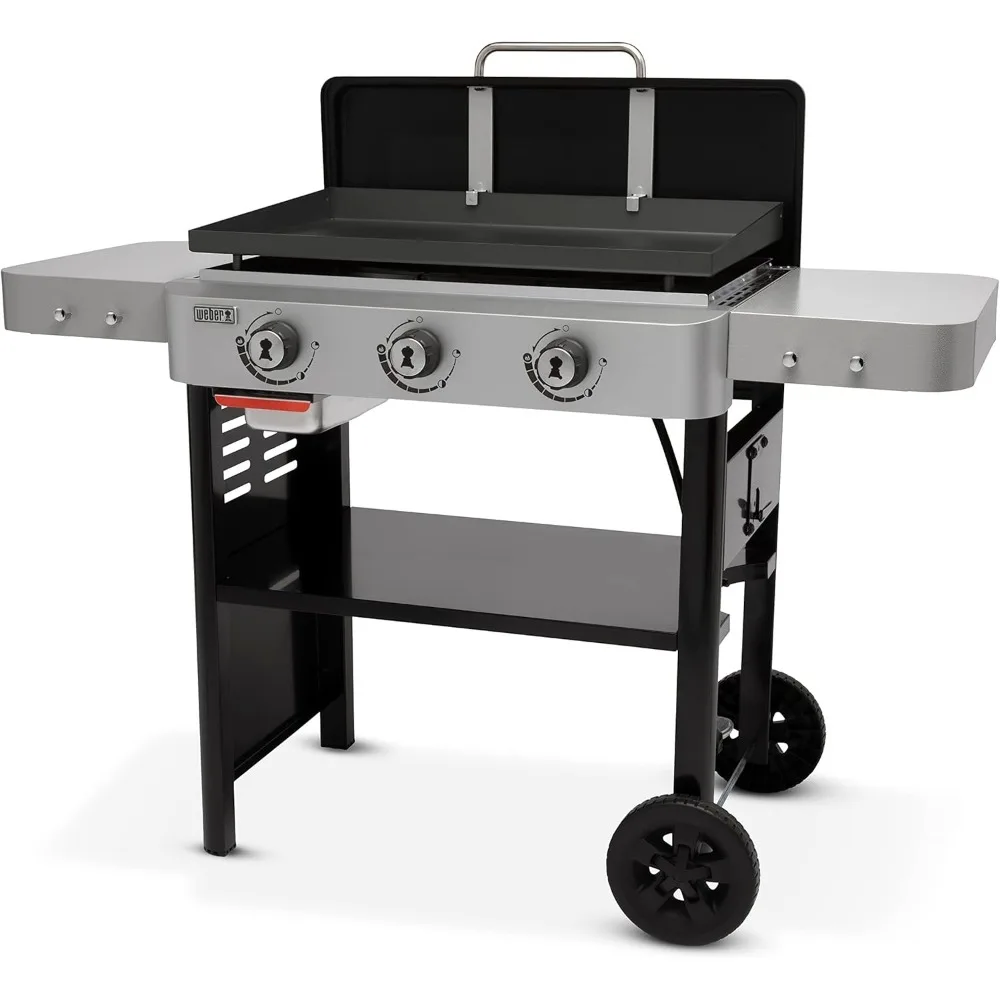 

28" Gas Griddle, 3 Burner, Black