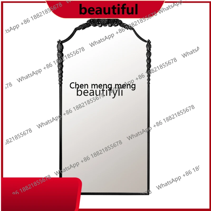 

full-length mirror wall-mounted floor-to-ceiling mirror, home dressing against the wall, cloakroom fitting mirror H