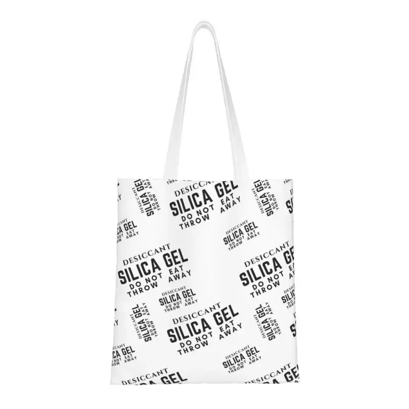 Custom Silica Gel Pattern Canvas Shopping Bag Women Portable Groceries Compound Tote Shopper Bags