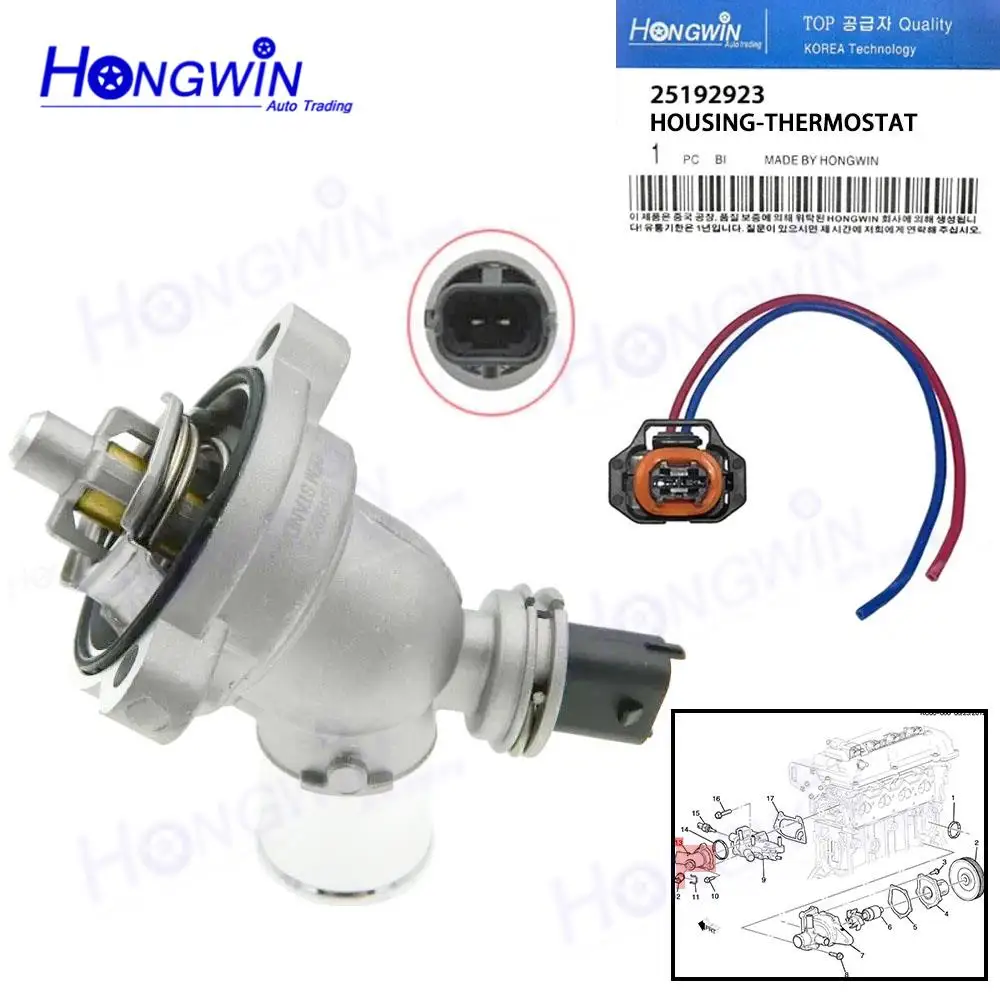 

25192923 96988257 Корпус термостата охлаждающей жидкости двигателя, заглушка провода подходит для Chevrolet Spark M300 1.2L 2013-2015 25199831