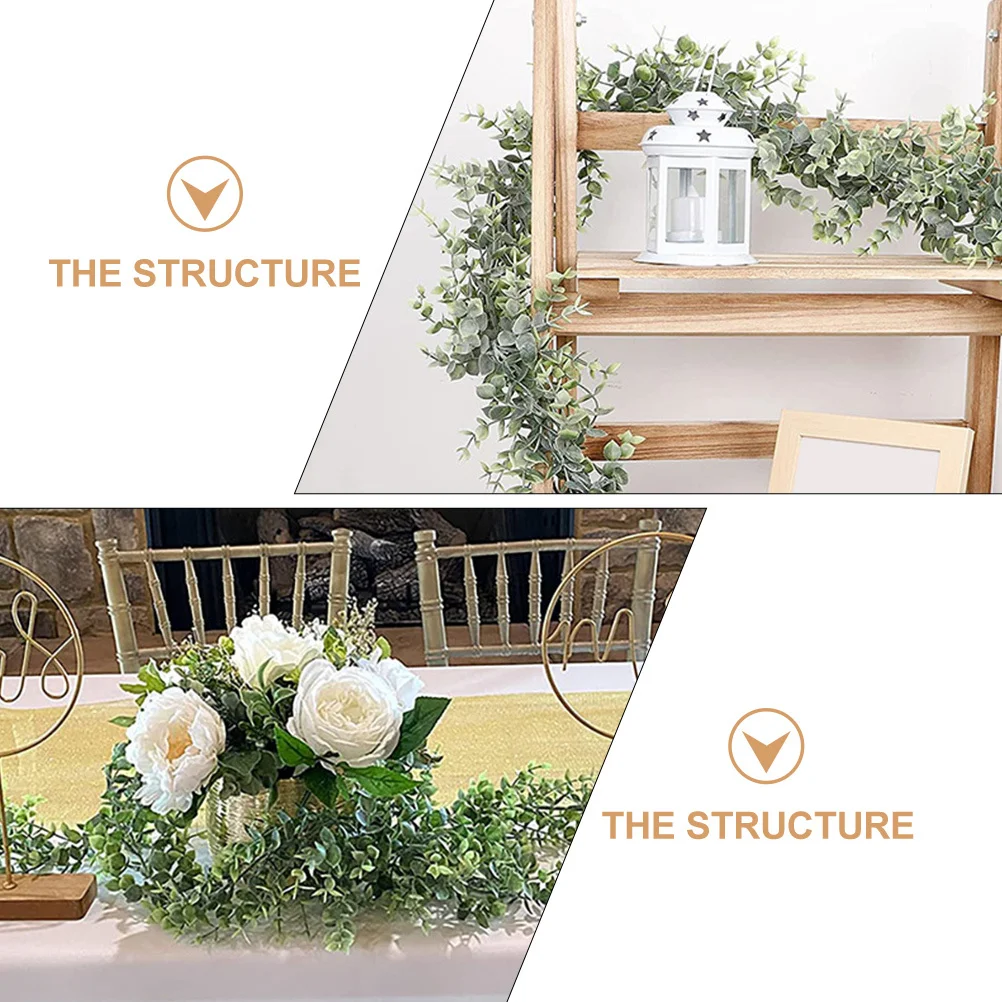 

3pcs Artificial Rattan Hanging Leaf Decor For Home Wall Spring Decoration Wear-Resistant Fake Plant Household Decor