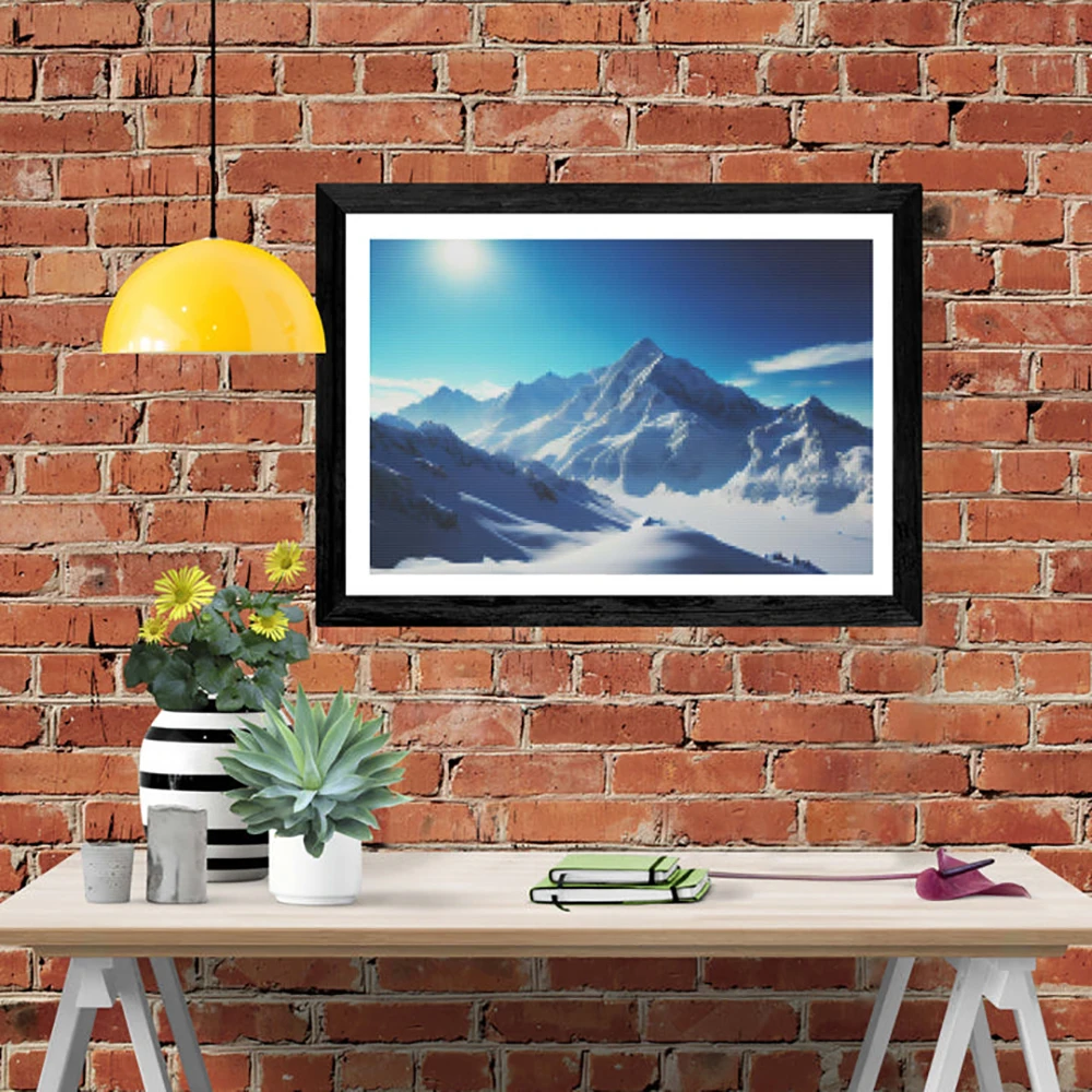 5D Diamond Painting DIY Sort By Number Vast Snowy Mountains Diamond Painting Gift Cross Stitch Mosaic Home  Decoration