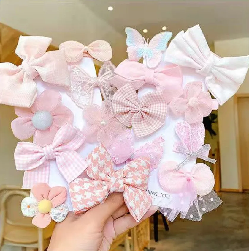 [8-Piece Set] Children's Bow Hairpin 2023 New Cute Princess Girls Broken Hair Bangs Clip Baby Hair Accessories Wholesale