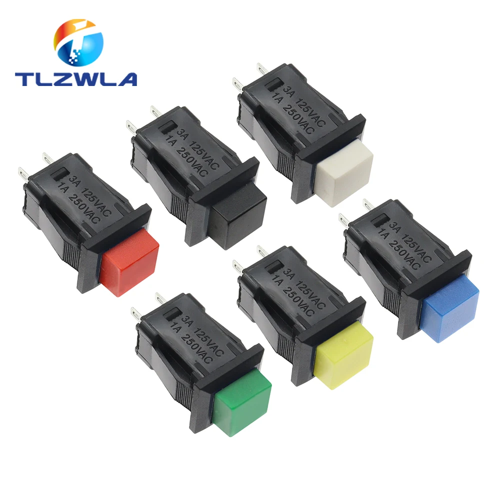 ON-OFF Momentary/Latching Square Push ON Switch 1A 250V/3A 125V AC Electric switch DS-429