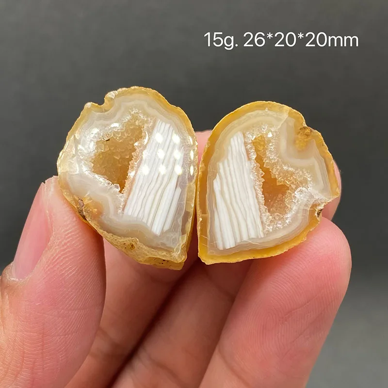 100% Natural Agate Egg Geode Sliced Raw Stone Mineral Healing Crystal