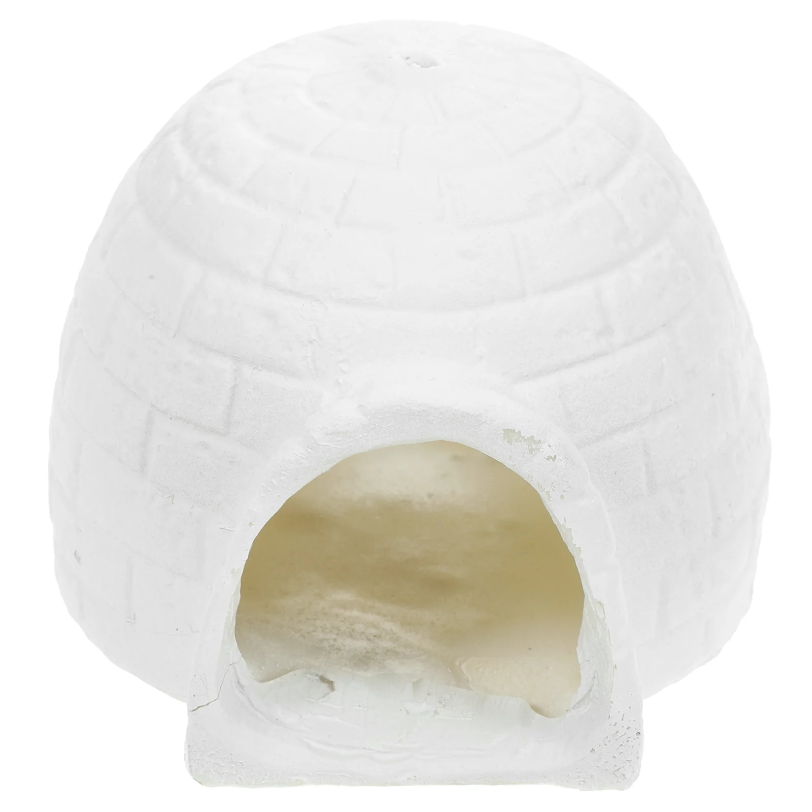 Simulação iglu casa de gelo em miniatura adorno modelo estatueta pequeno ornamento branco artesanato modelos de resina