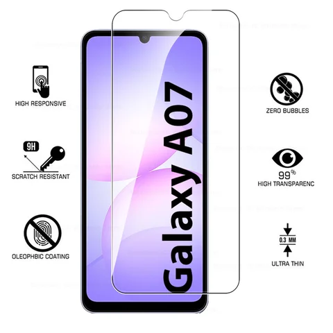 3 шт. стеклянный чехол для Samsung Galaxy A07 4G, закаленное защитное стекло для Samsung A07 A 07 07A, защитная пленка для экрана