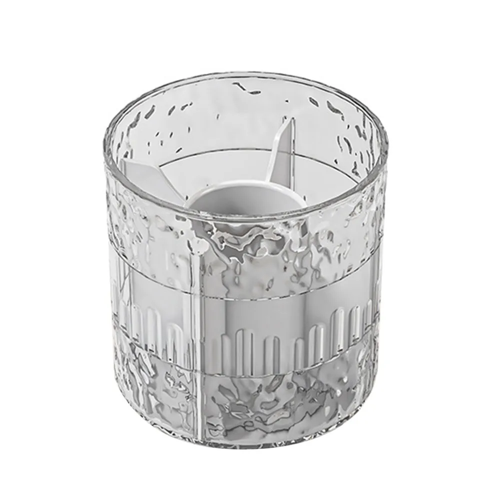 창의적인 회전식 펜 홀더 대용량 투명 연필 케이스 탈착식 메이크업 브러시 보관함