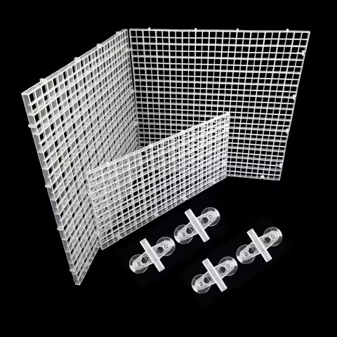 6 Pcs Translucent Aquarium Fish Tank Divider 11.8 Inch Plastic Egg Crate Aquarium Filter Bottom Tray Grid Isolation Board