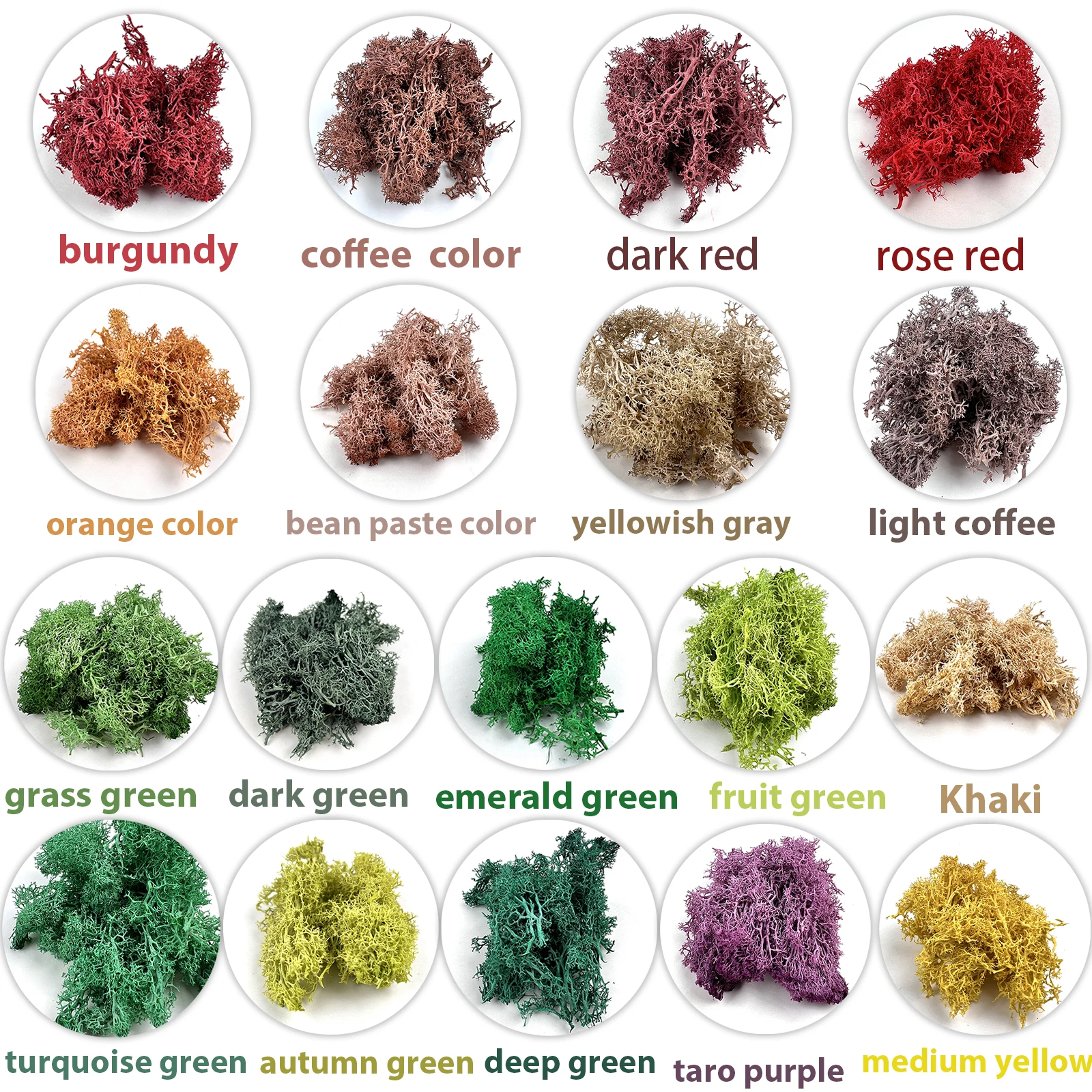 

10g Preserved Moss Miniature Leaf Clusters DIY Vine Plant Tree Texture for Military Model Railway Layout Diorama