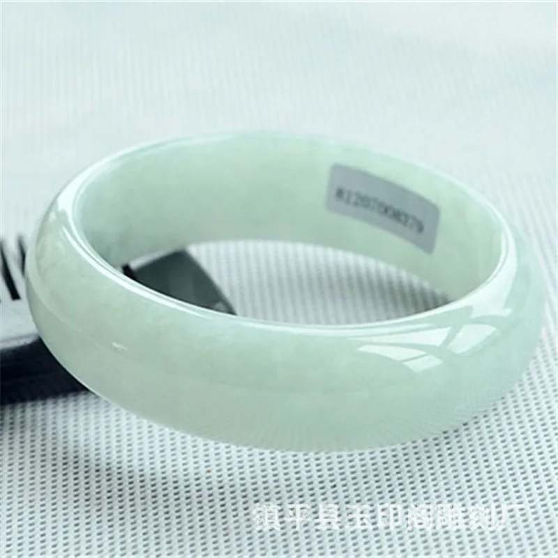 Myanmar Jadeite-Waxy Jade A Grade Bracelet Light Green Regular Circle Women'S Style