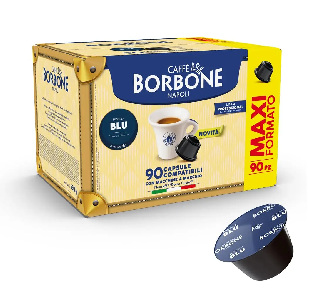 Café Bourbon Blend-90 cápsulas - Compatible con máquinas de la marca Nescafé ® Sabor Dulce ®