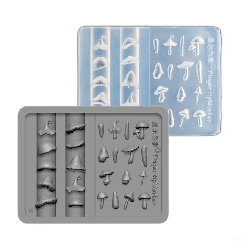 

Силиконовый арт ногтя грибные грибы из тиснений.