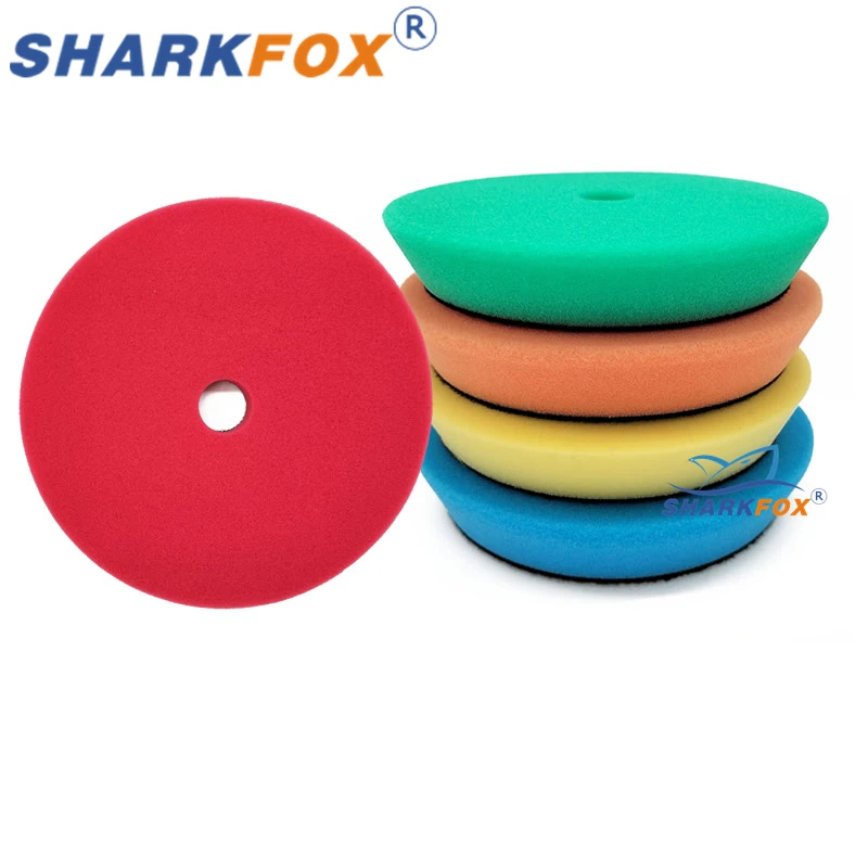 Sharkfox 5Pcs/ Lot 3“(80mm)Car Polishing Pad Set Professional Auto Car Sponge Buffing Waxing Pad Flat Polishing Pad