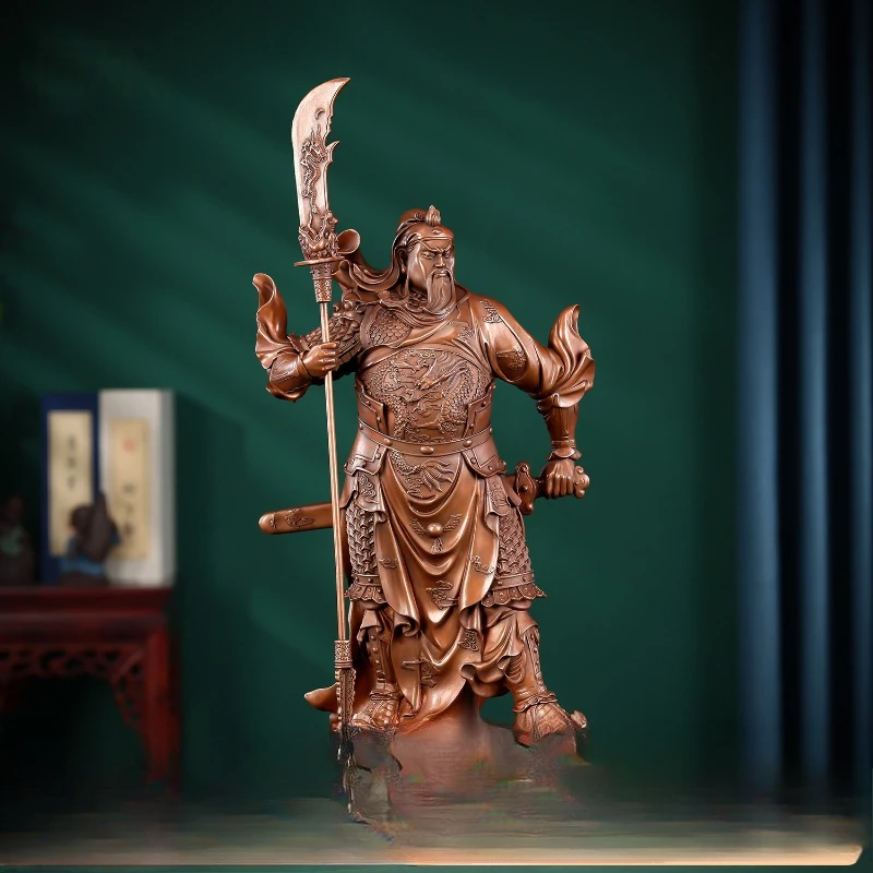 

Standing statue, home office worship, standing statue of the sword of the god of fortune