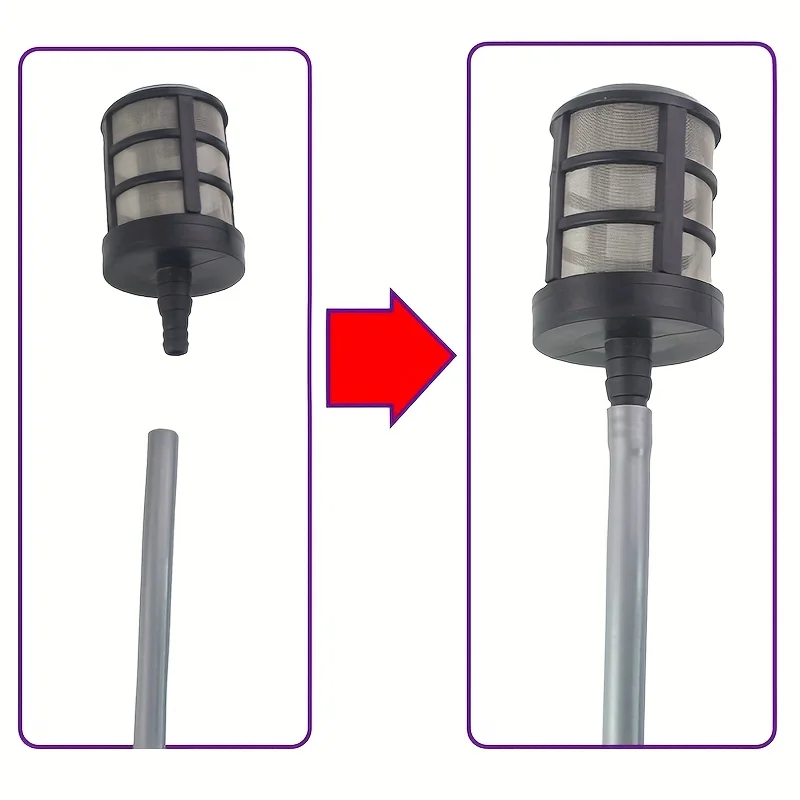 Water Pump Inlet Filter Strainer, Stainless Steel Mesh Suction Hose Filter, Anti‑Clogging Water Intake Filter for Agricultural W