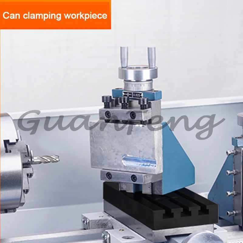 Multifunctional vertical lifting tool post small lathe suitable for chuck milling cutters