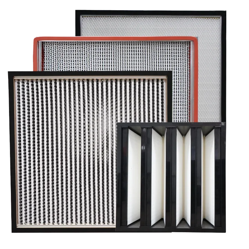 High-temperature resistant and non-clapboard high-efficiency filter W-type large air volume filter screen