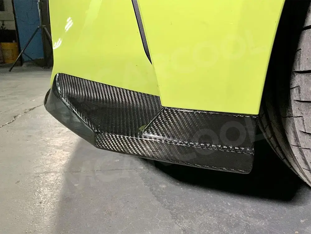 

JMCARCOOL Dry Carbon Fiber Car Front Bumper Lip Splitter Flaps Apron for BMW 3 4 Series G80 G82 G83 M3 M4 2021 UP Car Styling