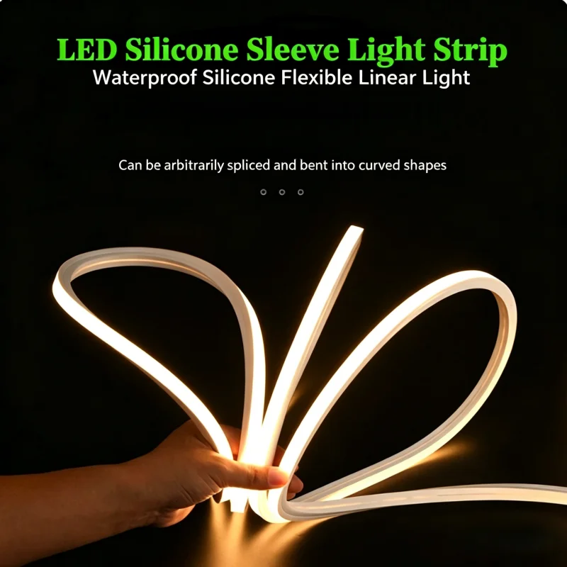 Flexible Led Silicone Neon Tube Strip Light Silica Gel Channel 0606 1010 3020 Diffuser Waterproof Outdoor Diy Linear Soft Lamp